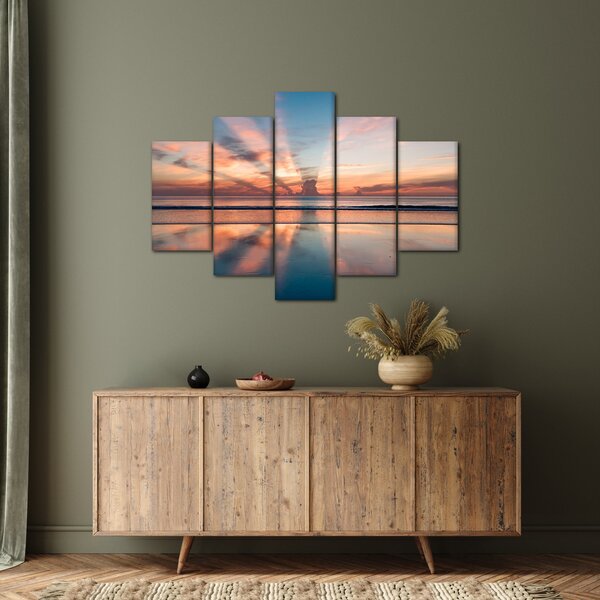 Tablou cu razele solare deasupra plajei Dayton (150x105 cm)