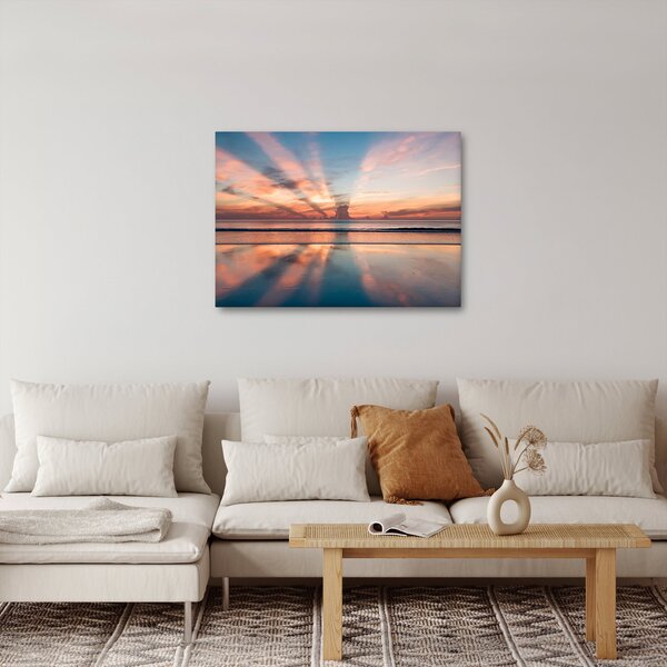 Tablou cu razele solare deasupra plajei Dayton (70x50 cm)