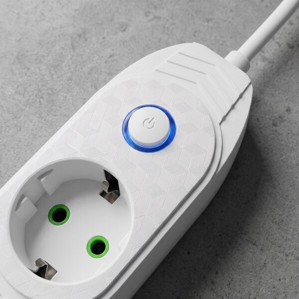 Prelungitor Multipriză 2 prize + 2x USB-A + USB-C JNH024-3B White