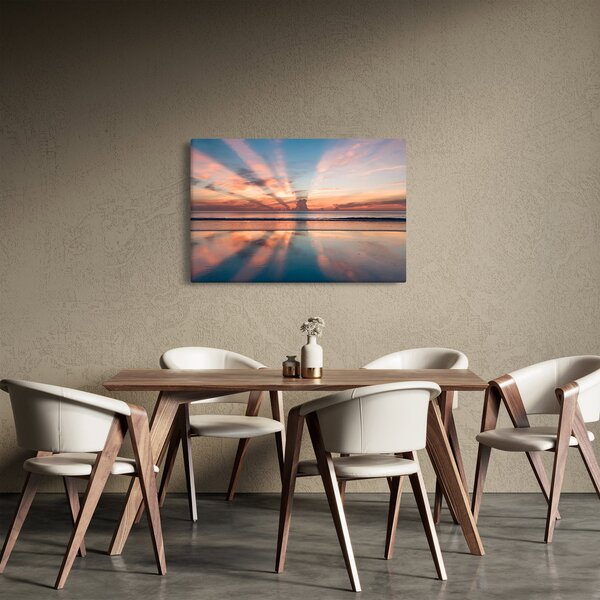 Tablou cu razele solare deasupra plajei Dayton (90x60 cm)