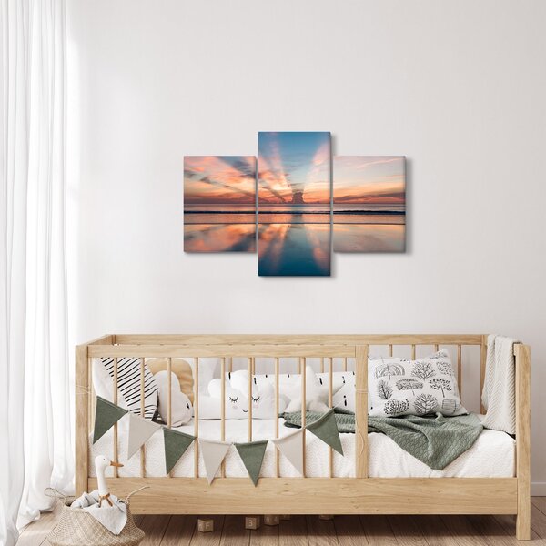 Tablou cu razele solare deasupra plajei Dayton (90x60 cm)
