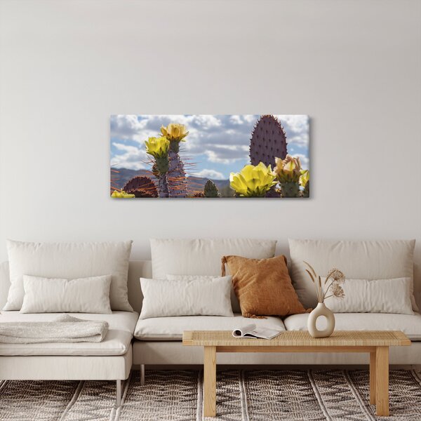 Tablou cu floarea de cactus Opunție (120x50 cm)