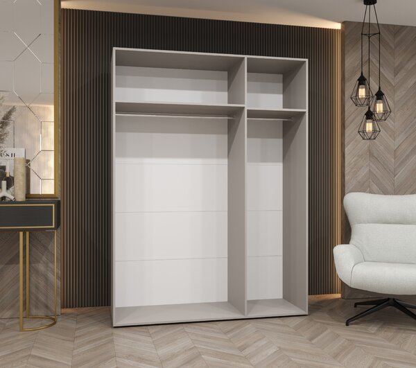 Dulap de haine 150 cm Mirabella 3 (Cașmir + Negru). 1126465