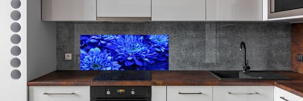 Sticlă pentru bucătărie Aster albastru