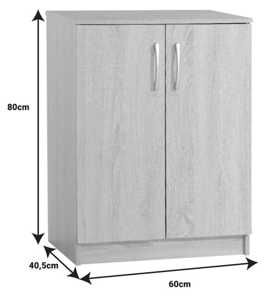 Pantofar Shordo melaminat culoare naturala 60x40.5x80 cm