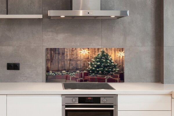 Panouri de sticlă Cadouri de Crăciun placi decor copac