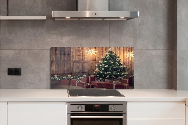 Panouri de sticlă Cadouri de Crăciun placi decor copac