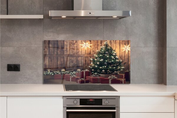 Panouri de sticlă Cadouri de Crăciun placi decor copac