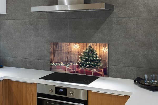Panouri de sticlă Cadouri de Crăciun placi decor copac