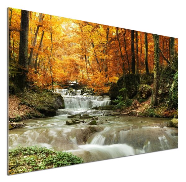 Panou sticla securizata bucatarie Cascada din pădure