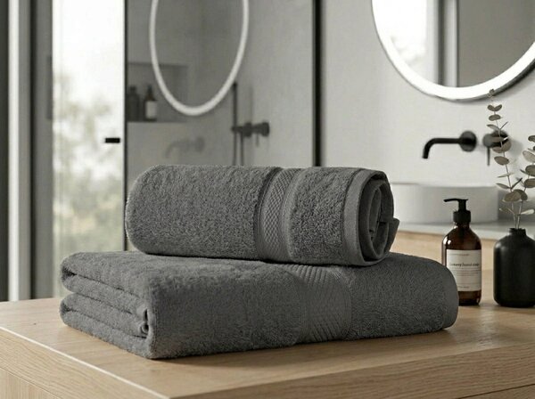 Prosop CLARYSSE ELEGANCE 60x110 cm gri, 100% bumbac
