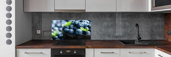 Panou sticlă decorativa bucătărie afine