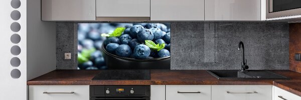 Panou sticlă decorativa bucătărie afine