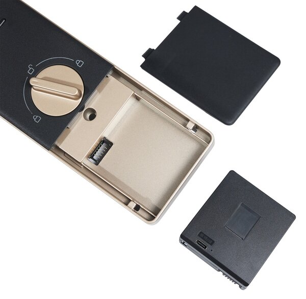 Mâner smart Vetrolock cu cameră, recunoaștere facială, scanare palmă, amprentă, cod, card și Wi-Fi, negru