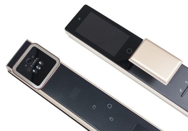Mâner smart Vetrolock cu cameră, recunoaștere facială, scanare palmă, amprentă, cod, card și Wi-Fi, negru