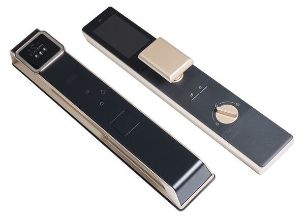 Mâner smart Vetrolock cu cameră, recunoaștere facială, scanare palmă, amprentă, cod, card și Wi-Fi, negru