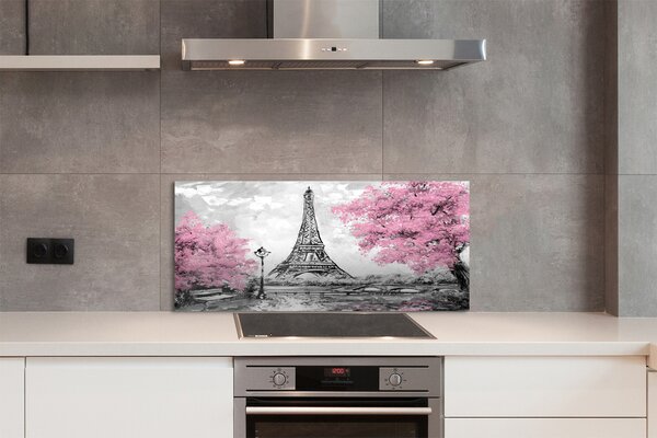 Panouri de sticlă copac primăvară Paris