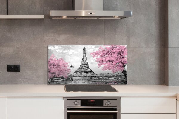 Panouri de sticlă copac primăvară Paris