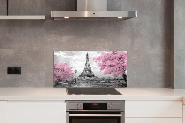 Panouri de sticlă copac primăvară Paris