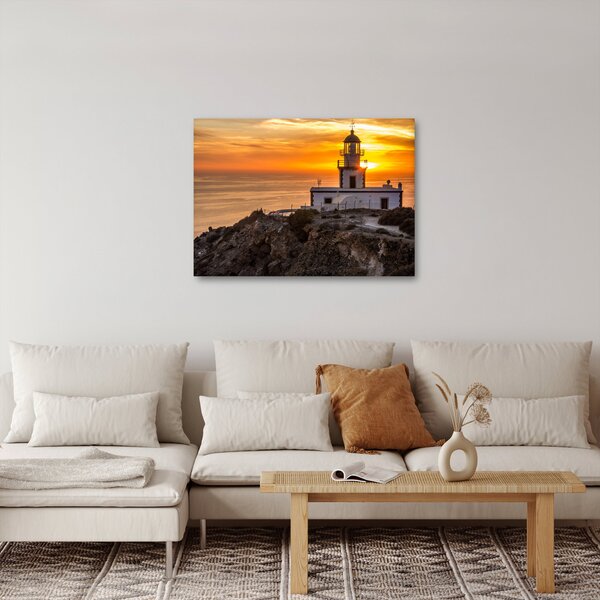 Tablou cu far în apus de soare (70x50 cm)