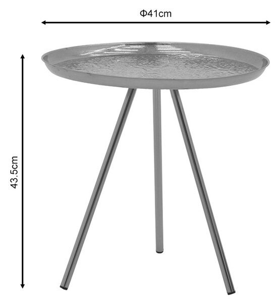 Masuta laterala Jacksie metal auriu 51x51x54 cm