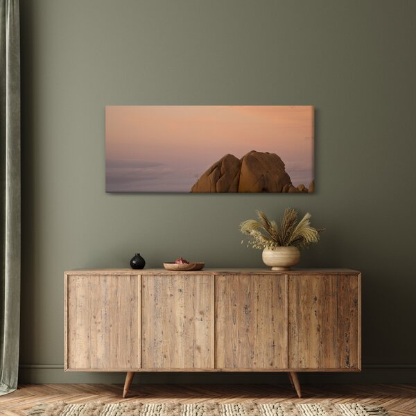 Tablou cuu apus de soare în stânci (120x50 cm)