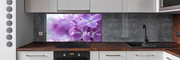 Panou sticla securizata bucatarie flori de liliac