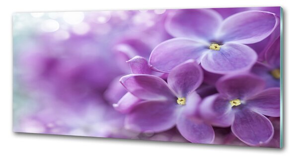 Panou sticla securizata bucatarie flori de liliac