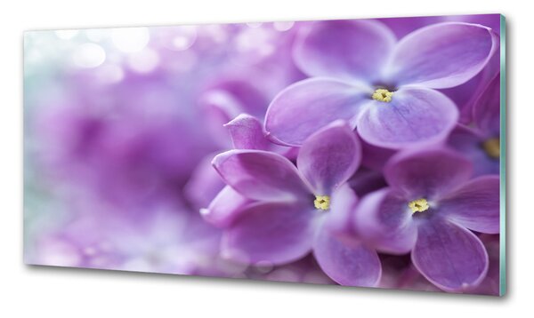 Panou sticla securizata bucatarie flori de liliac