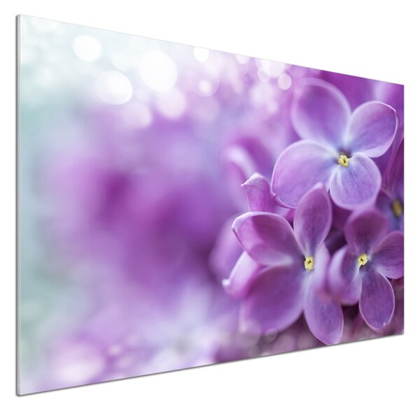 Panou sticla securizata bucatarie flori de liliac