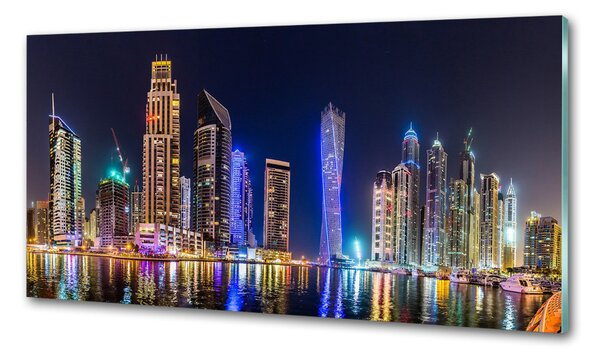 Sticlă pentru bucătărie Dubai timp de noapte