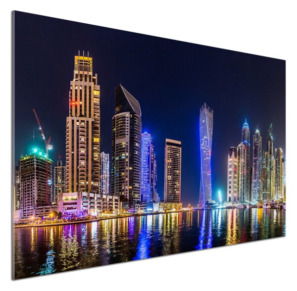 Sticlă pentru bucătărie Dubai timp de noapte