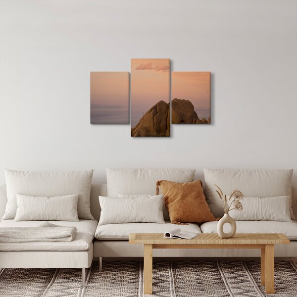 Tablou cuu apus de soare în stânci (90x60 cm)