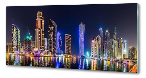 Sticlă pentru bucătărie Dubai timp de noapte