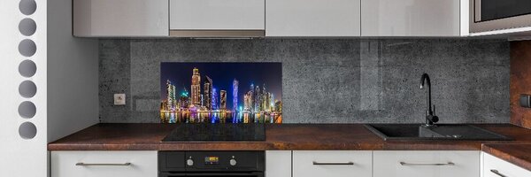 Sticlă pentru bucătărie Dubai timp de noapte