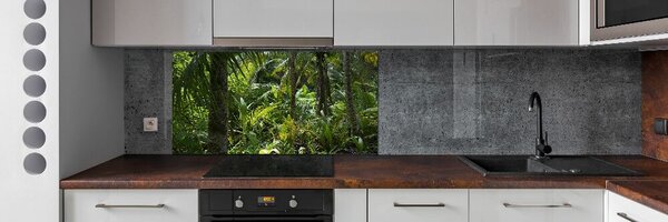 Sticlă pentru bucătărie padure tropicala
