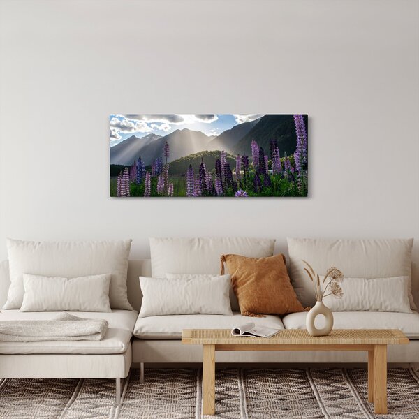Tablou - scenariu cu flori de Lupin (120x50 cm)