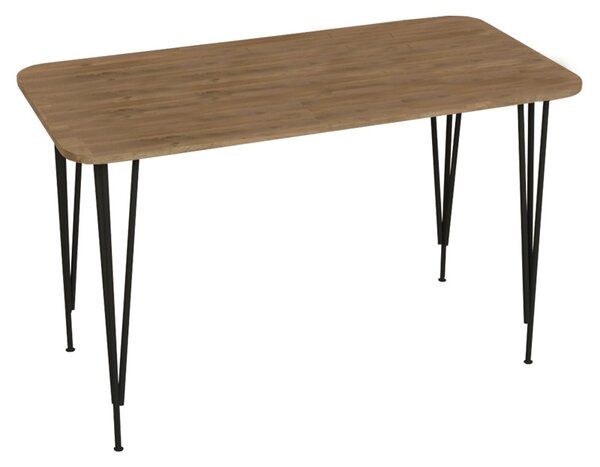Set 5 bucati masa si scaune dining, Gaston Polkan, Natural, 60x120x73 cm