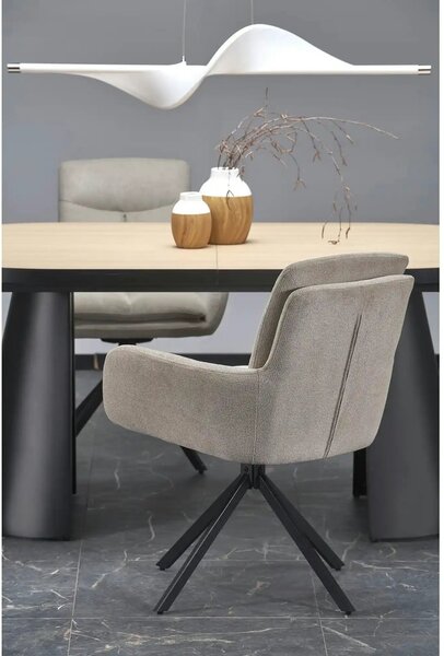 Masa extensibila GIACOMO, stejar/negru, 180/240x100x76 cm