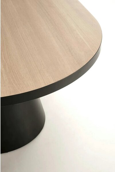 Masa extensibila GIACOMO, stejar/negru, 180/240x100x76 cm