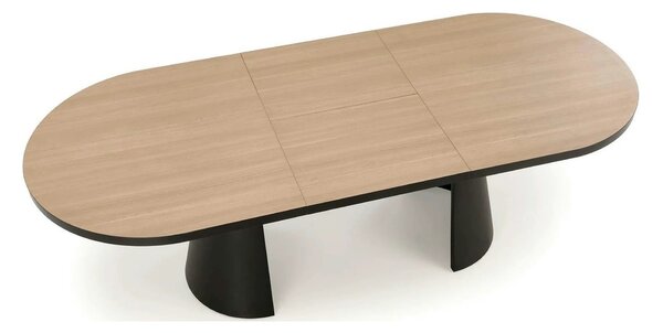 Masa extensibila GIACOMO, stejar/negru, 180/240x100x76 cm