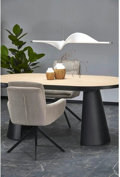 Masa extensibila GIACOMO, stejar/negru, 180/240x100x76 cm