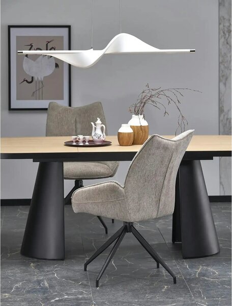 Masa extensibila GIACOMO, stejar/negru, 180/240x100x76 cm