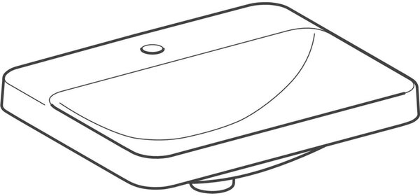 Geberit Variform lavoar 55x45 cm dreptunghiular încastrat alb luciu 500.743.00.2