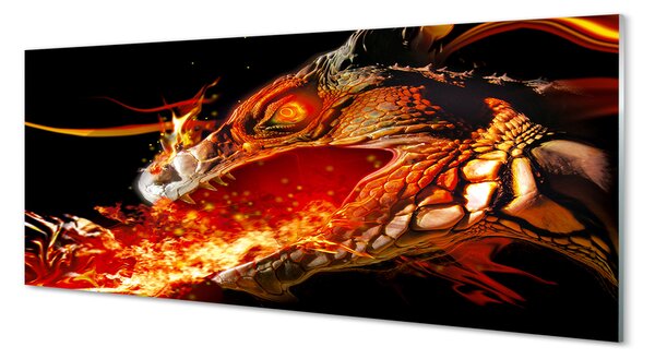 Panouri de sticlă dragon de foc-respirație