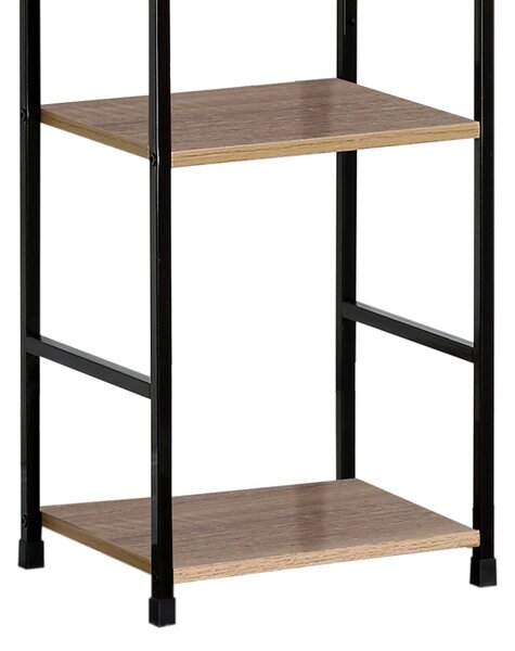 Biblioteca Azuel stejar negru otel 29x23.5x144 cm