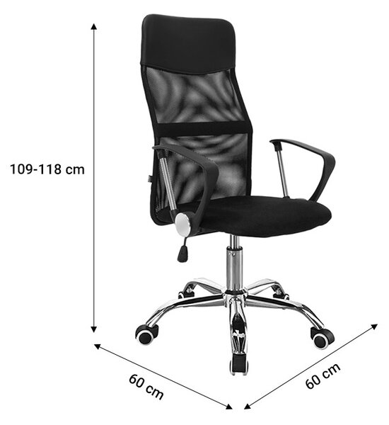 Scaun de birou Joel I mesh negru-rosu 60x60x109 cm