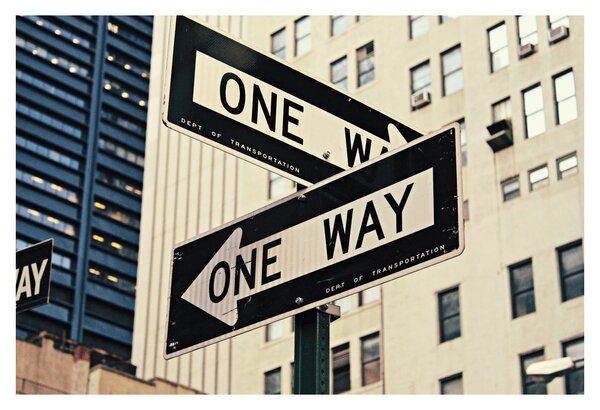 Tablou - New York ONE WAY (90x60 cm)