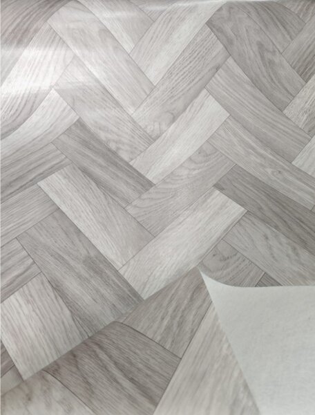 Covorul PVC linoleum Tree 95-4, 1 m, 2 m, 2.5 m, 3 m Gri, Suport Pasla 1 x 2 m
