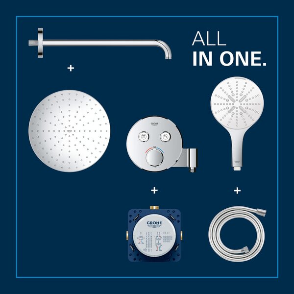 Grohe Precision Smartcontrol set de duș ascuns cu termostat cu duș de ploaie crom 34877000